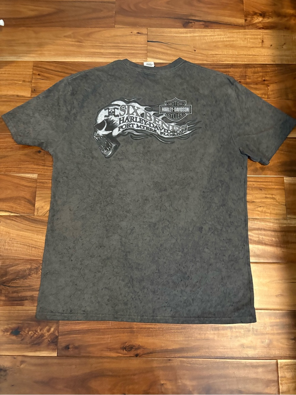 Harley-Davidson Black/Grey Skull Graphic Short Sleeve Tee